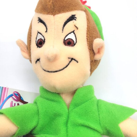Disney Store Peter Pan Mini Bean Bag Doll Fabric Toy Collectible 8" - Picture 3 of 9